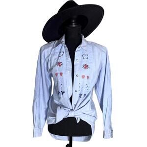 Woman's 1990’s Capacity Shirt-100% Cotton, Size PL